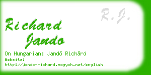 richard jando business card