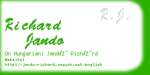 richard jando business card